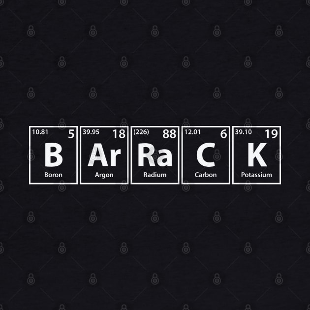 Barrack (B-Ar-Ra-C-K) Periodic Elements Spelling by cerebrands